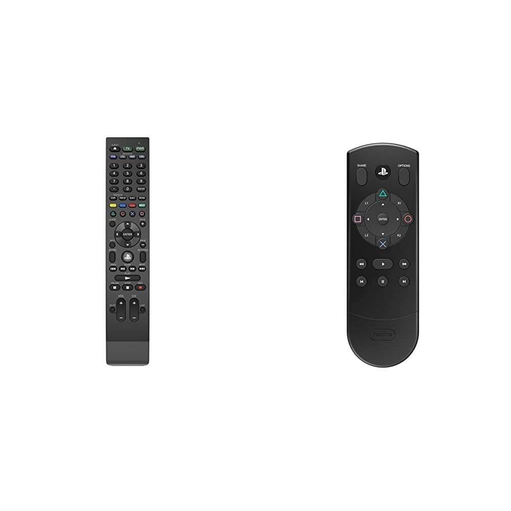 PDP 051-038-D1 Universal Media Remote Control for PS4, TV, Cable Box & Audio Receiver & 051-075-NA Bluetooth Enabled Media Remote Control for Playstation 4
