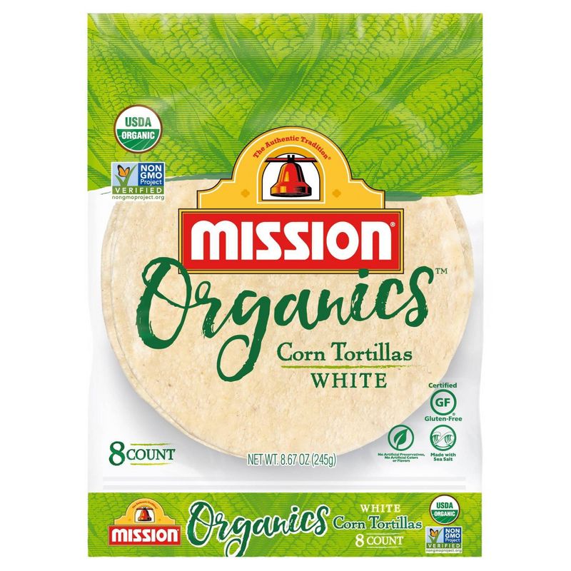 Mission Organic Gluten Free White Corn Tortillas - 8.67oz/8ct