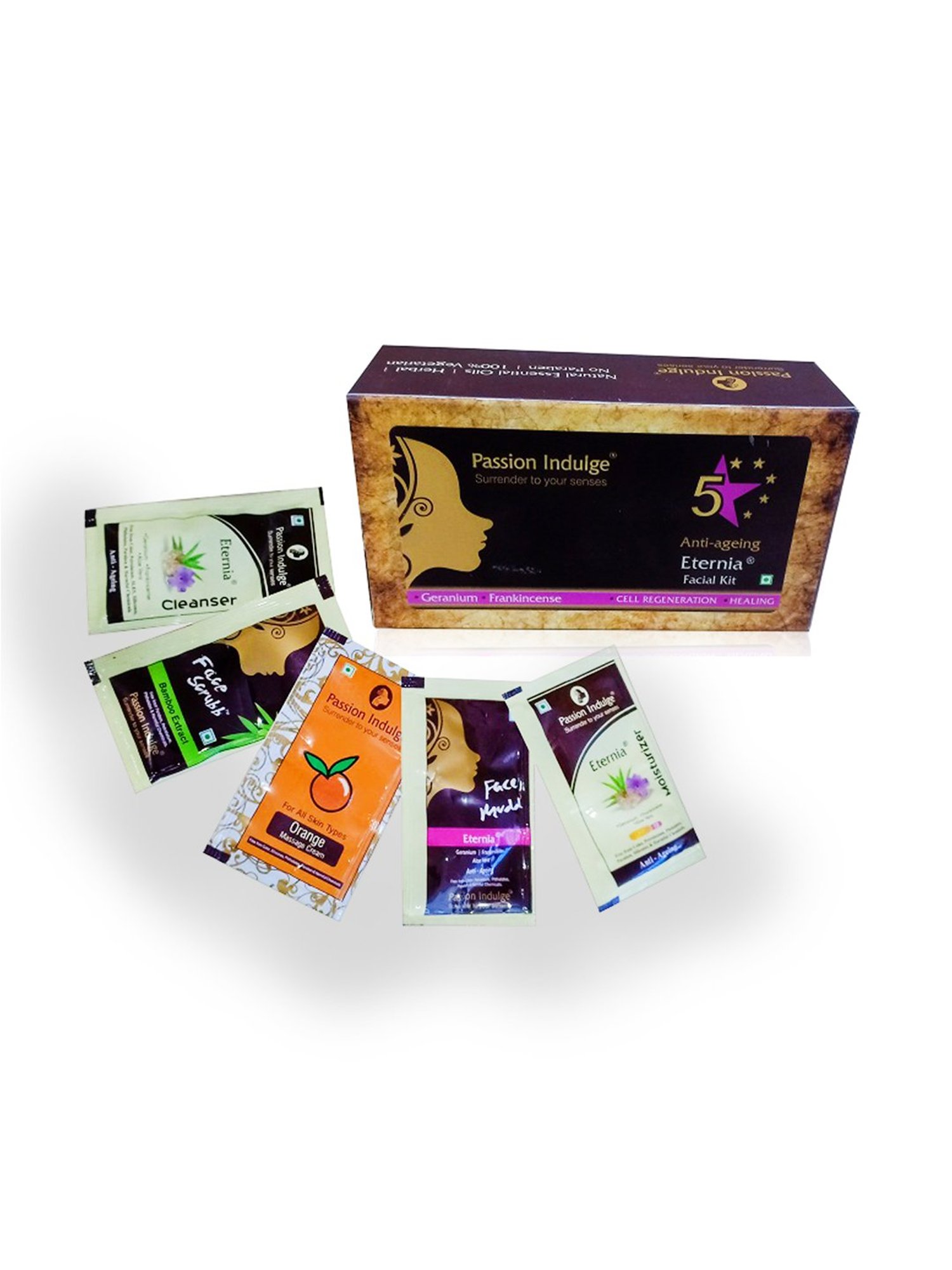 Passion Indulge Skin Lightening Pearl Light 5 Star Facial Kit (Buy 2 Get 1 Free) - 500 gm