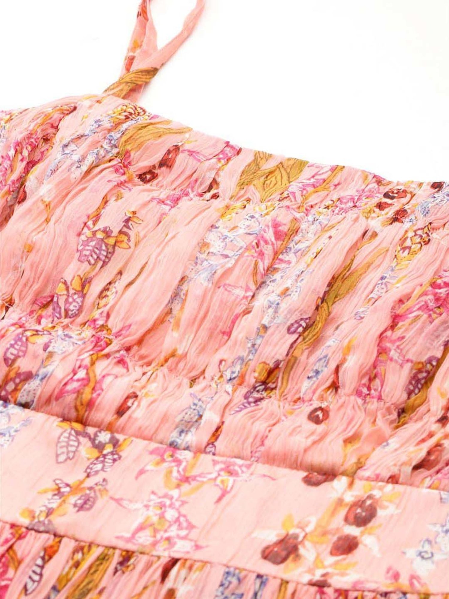 Label Ritu Kumar Pink Printed Maxi Dress