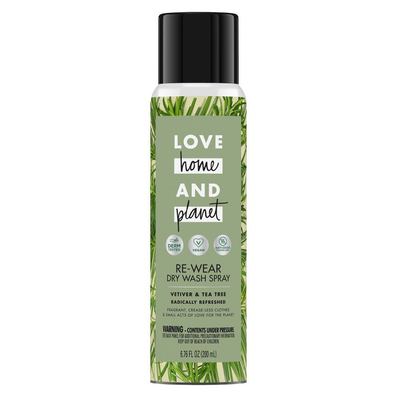 Love Home & Planet Vetiver & Tea Tree Re-Wear Dry Spray - 6.76 fl oz