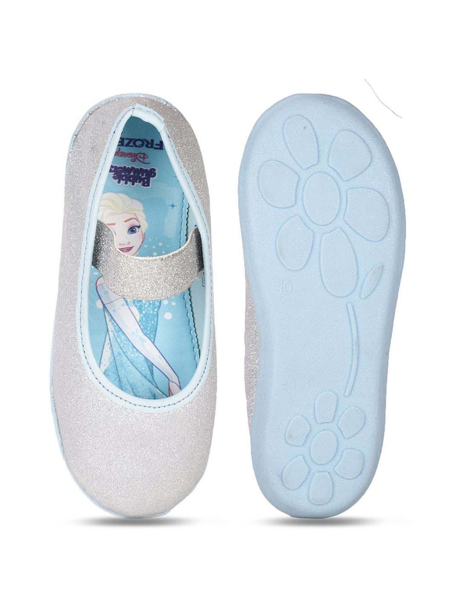 Disney by Bata Kids Silver & Blue Mary Jane Shoes