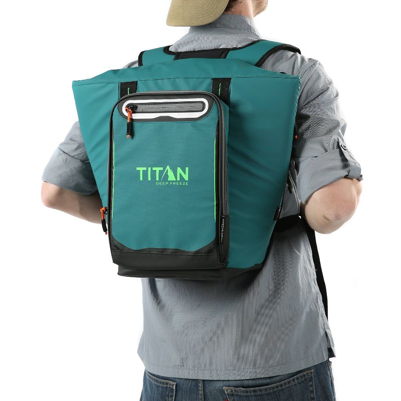 California Innovations Titan Deep Freeze 13qt Rolltop Backpack Cooler - Green