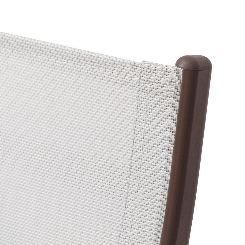 3pc Set with Outdoor Aluminum Adjustable Chaise Lounge & Table Set - Light Gray - Crestlive Products