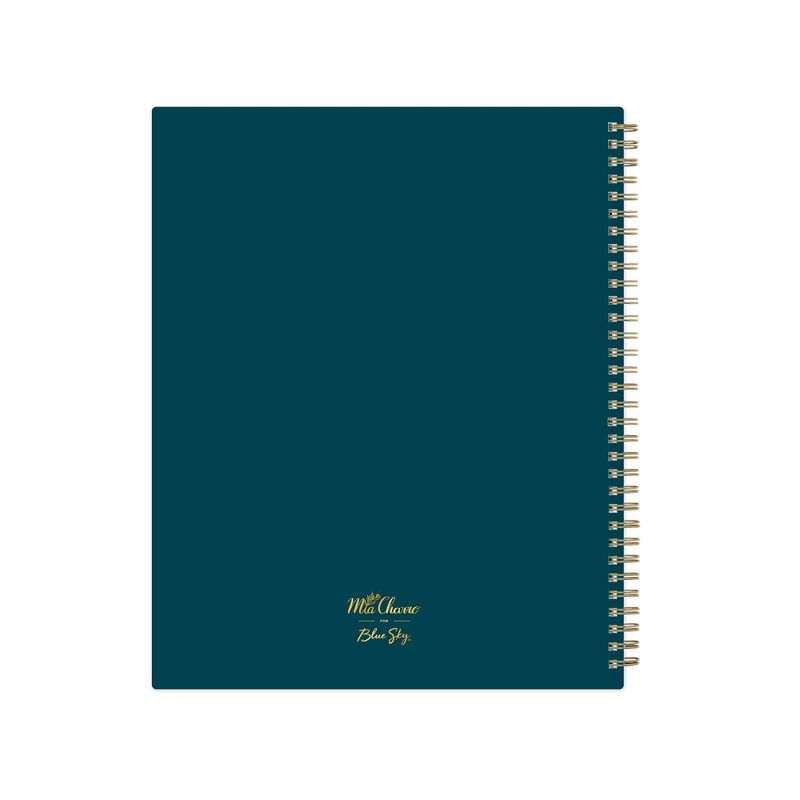 2021 Planner 8.5" x 11" VertAppt Plastic Weekly/Monthly Wirebound Blue Spring Leaf - Mia Charro