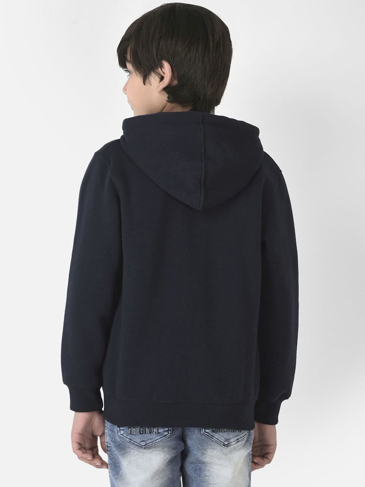 Crimsoune Club Kids Navy Regular Fit Full Sleeves Sweatshirt