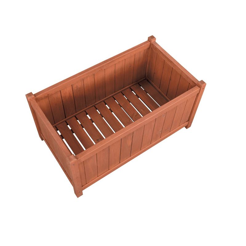 Rectangular Planter Box - Brown - Leisure Season