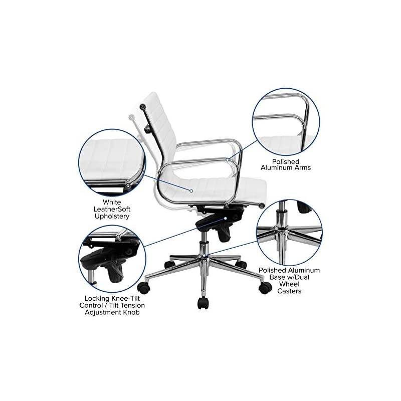 High Back Black Mesh Contemporary Executive Swivel Office Chair with LeatherSoft Seat