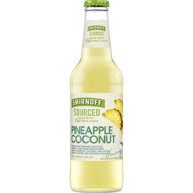 Smirnoff Sourced Pineapple Coconut - 6pk/11.2 fl oz Bottles