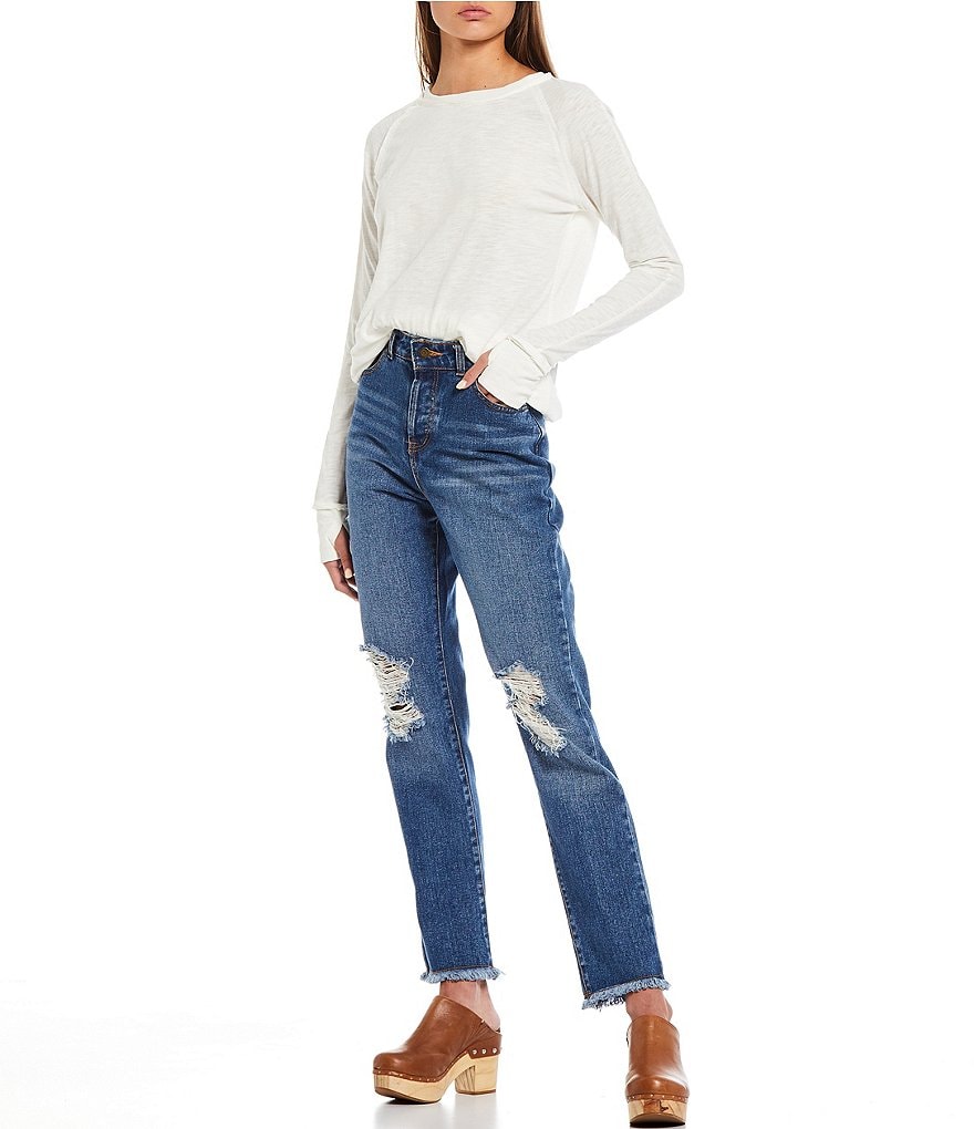 C&V Chelsea & Violet Thumbhole Long Sleeve Knit Tee