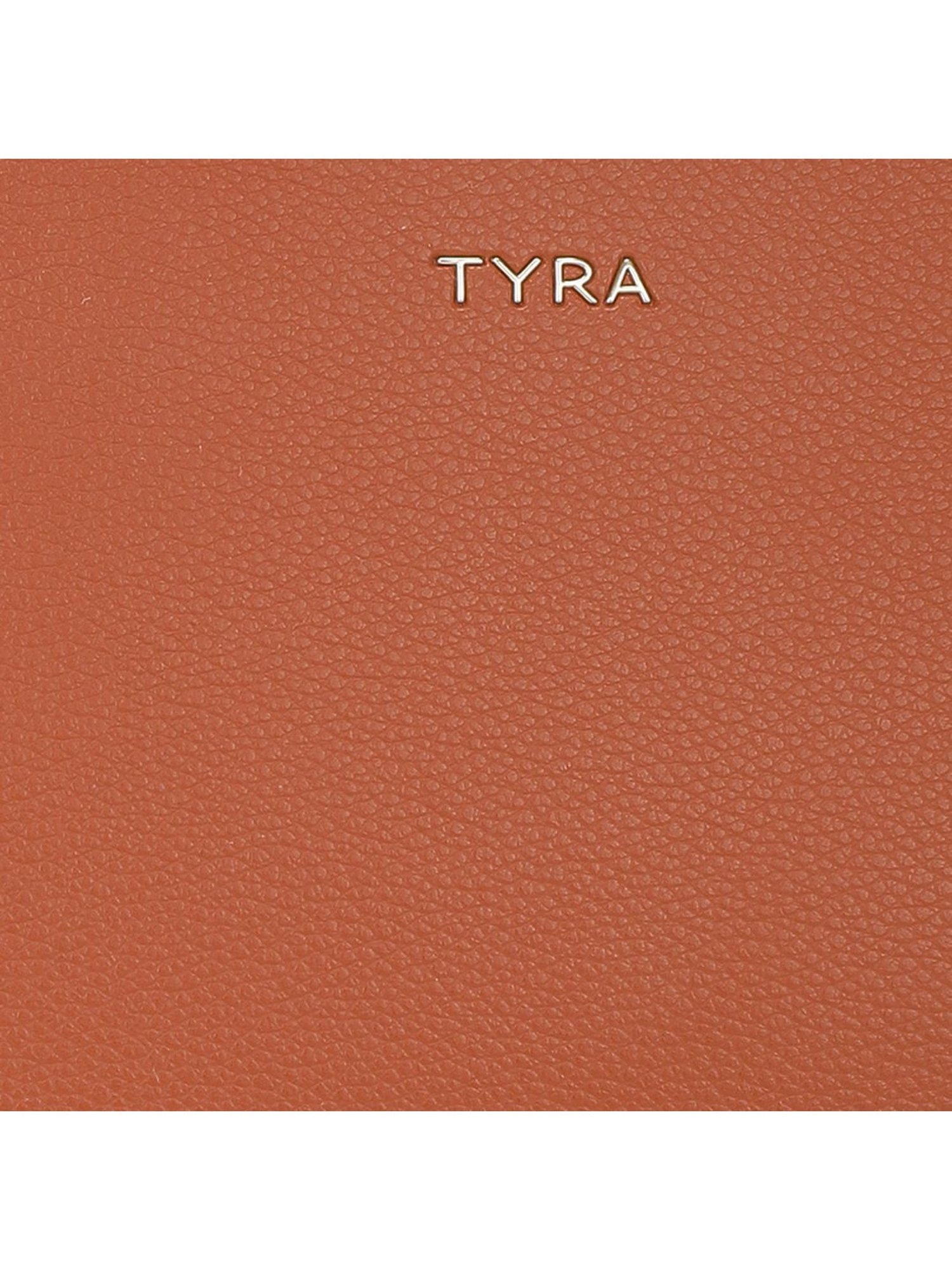 Tyra Eslarie Tan Solid Faux Leather Tote Handbag