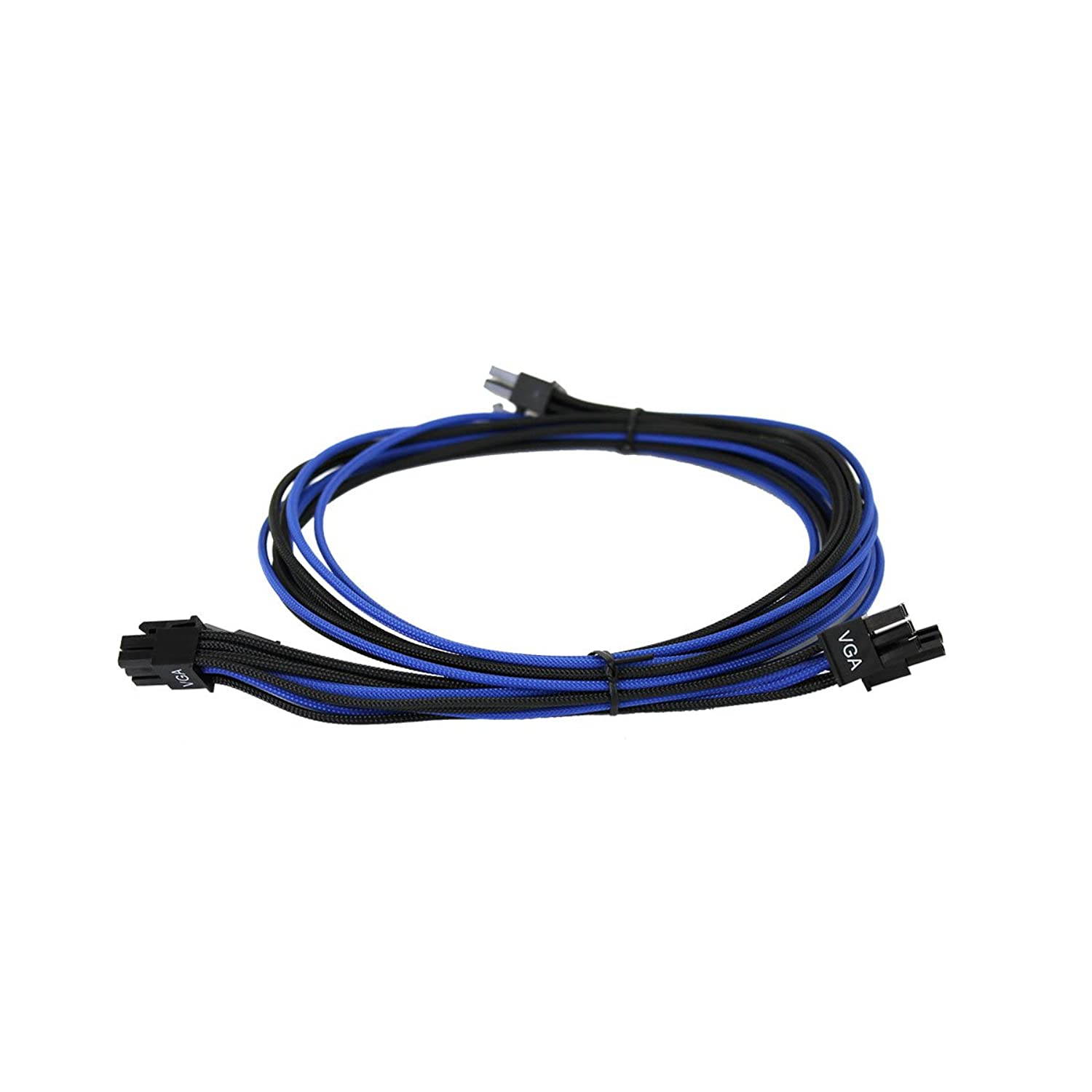 EVGA Black & Dark Blue 1000-1300 G2/P2/T2 Power Supply Cable Set, Individually Sleeved (100-G2-13KU-B9)
