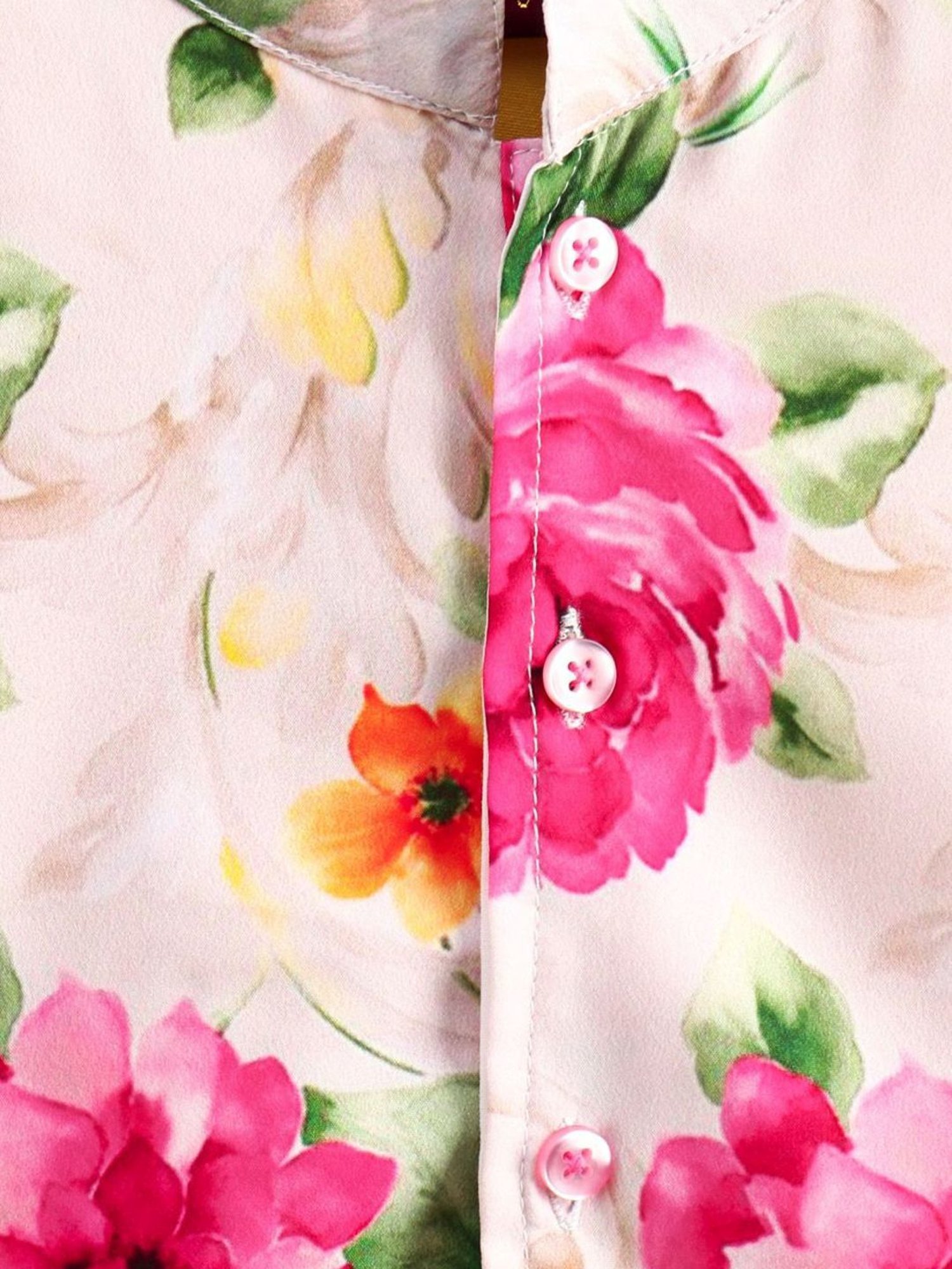 TWISHA Kids Yellow & pink Floral Print Full Sleeves kurta Set