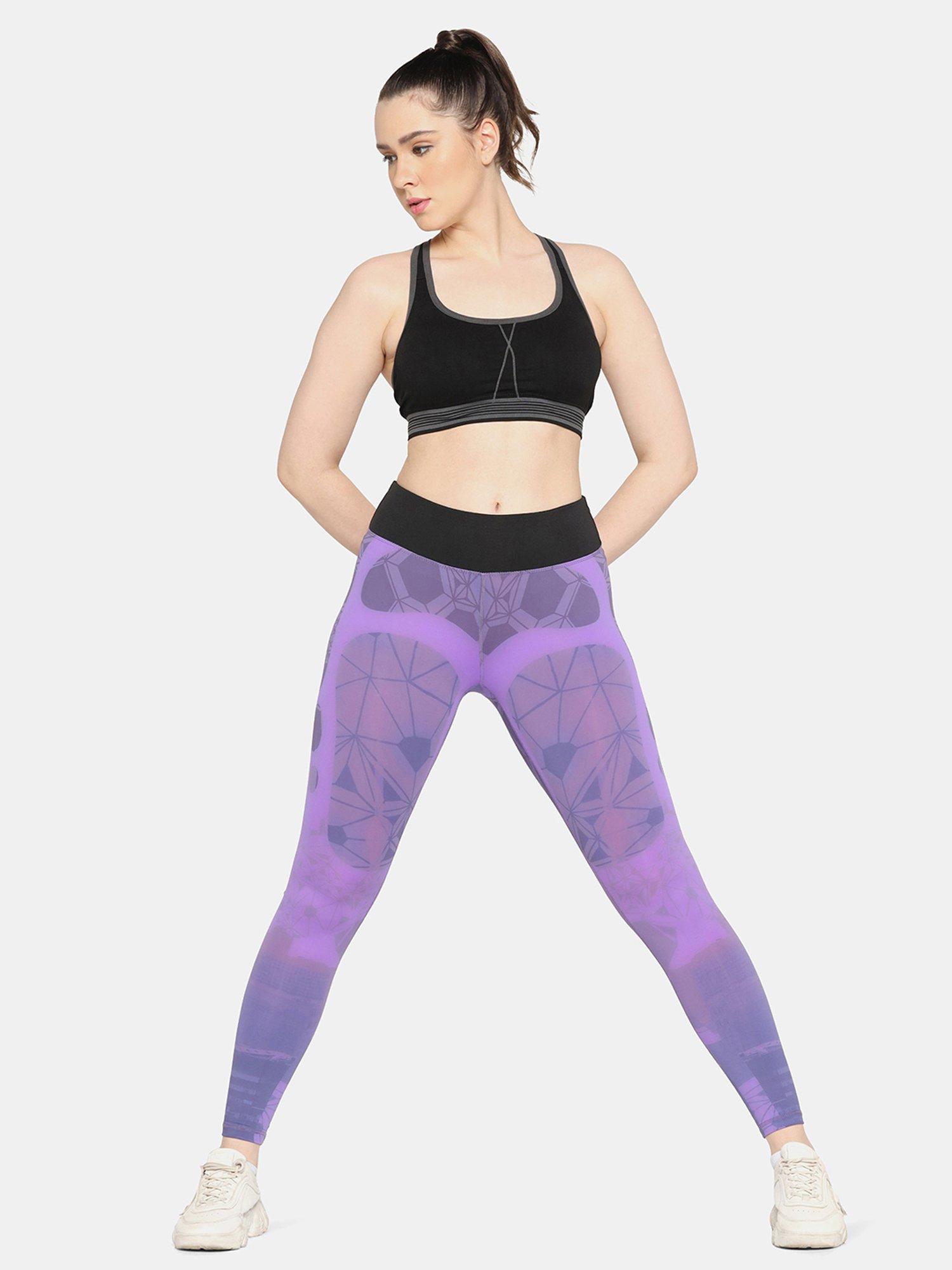 Da Intimo Purple Printed Tights