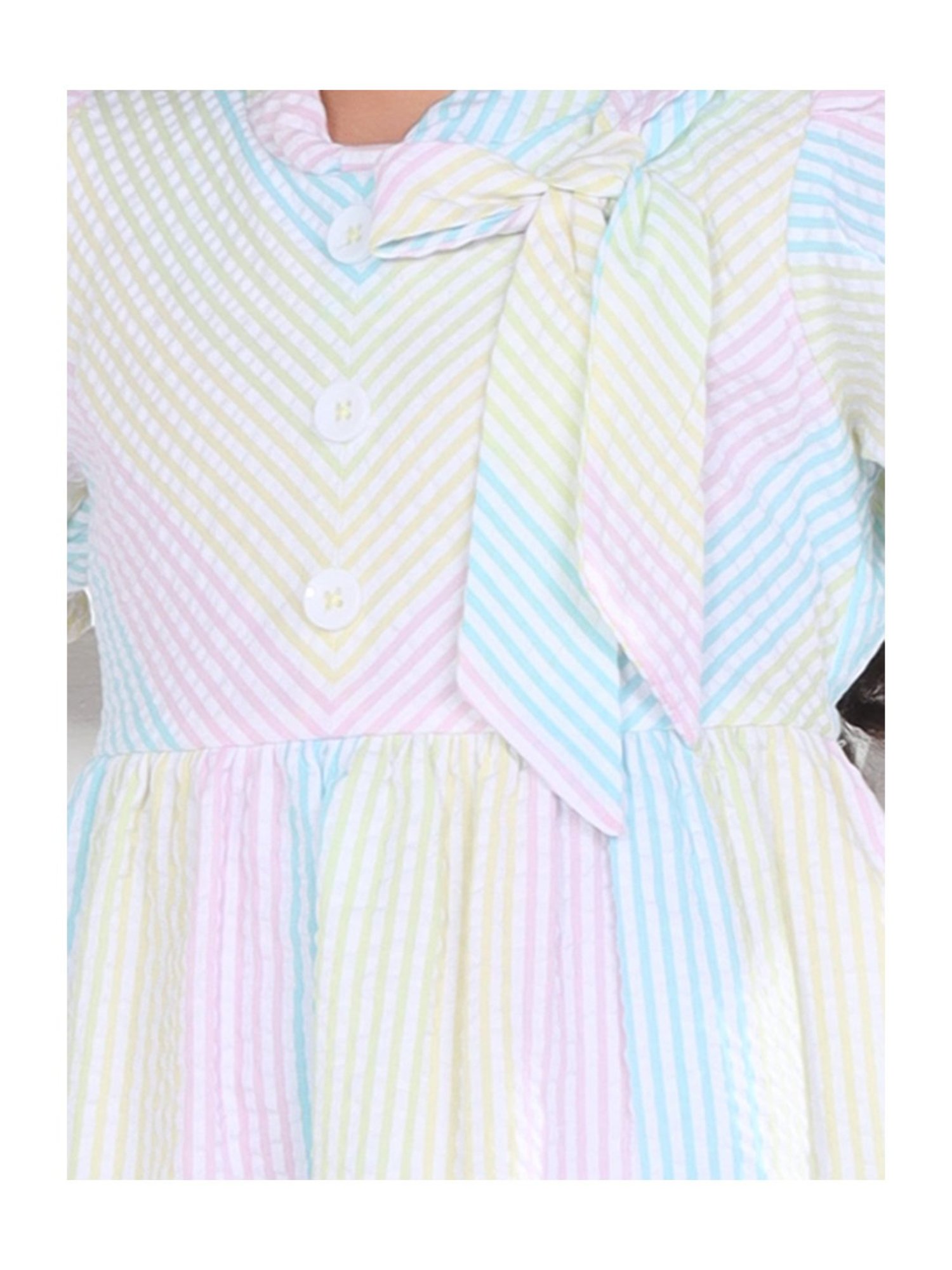 Peppermint Kids Multicolor Striped Dress