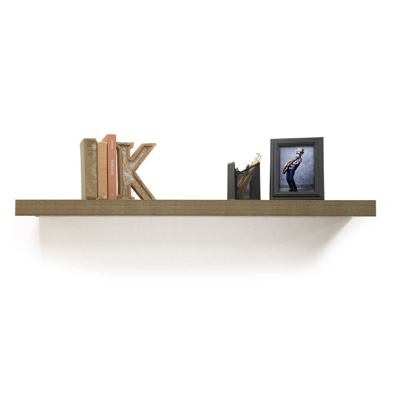60" x 8" Floating Shelf Driftwood Gray - InPlace