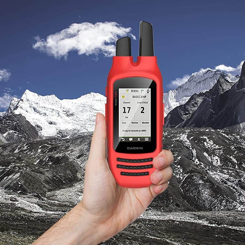 Case for Garmin Rino 750 755T Silicone Protective Cover Handheld GPS Accessories Red