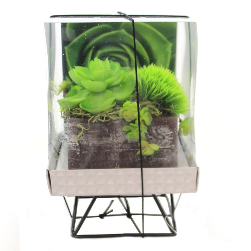 Habersham Candles 6.25" Magneta Glow Geo W/Stand Flameless  -  Flameless Candles