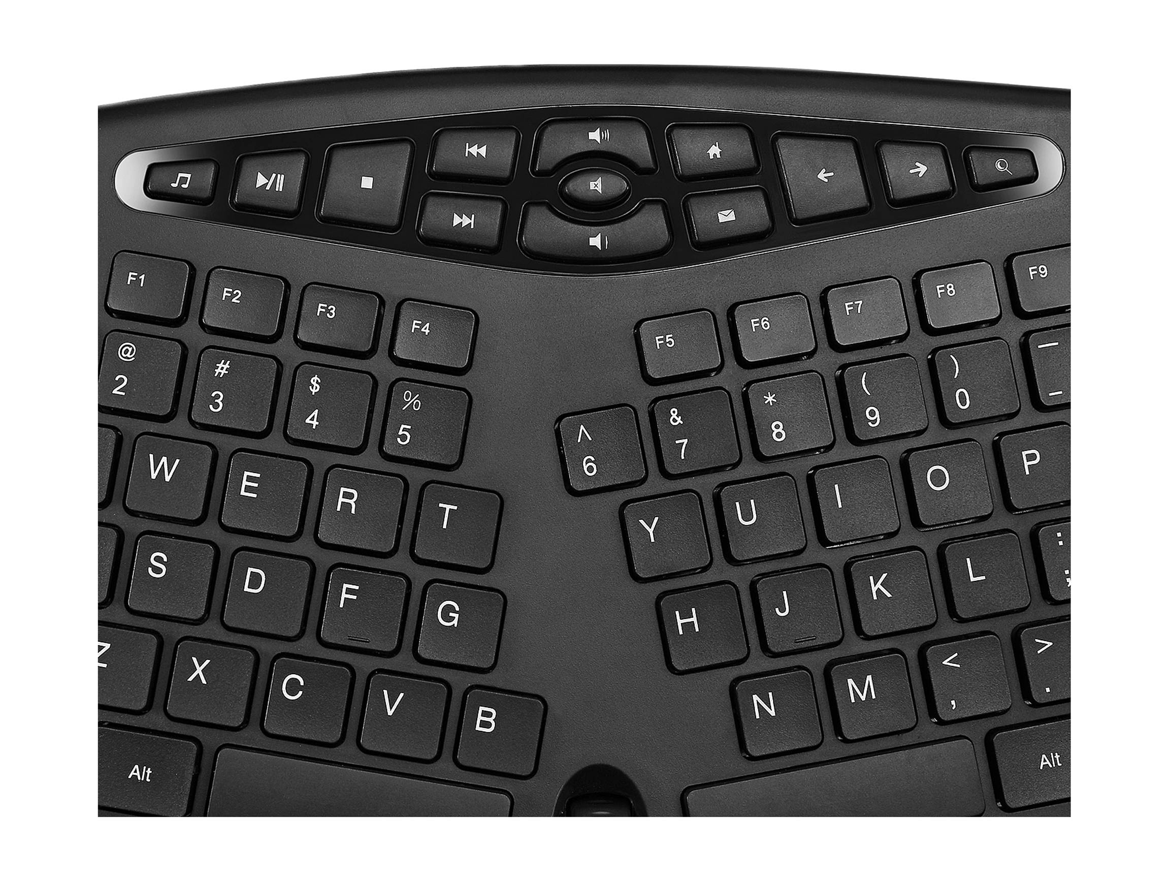 ADESSO TruForm Media 1600 &ndash; Wireless Ergonomic Keyboard and Optical Mouse