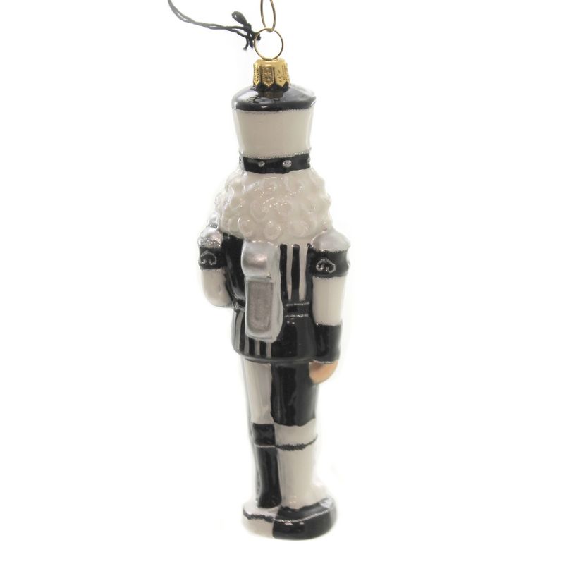 Joy To The World 6.5" Opposites Attract Nutcracker Ornament Elegant Black White  -  Tree Ornaments