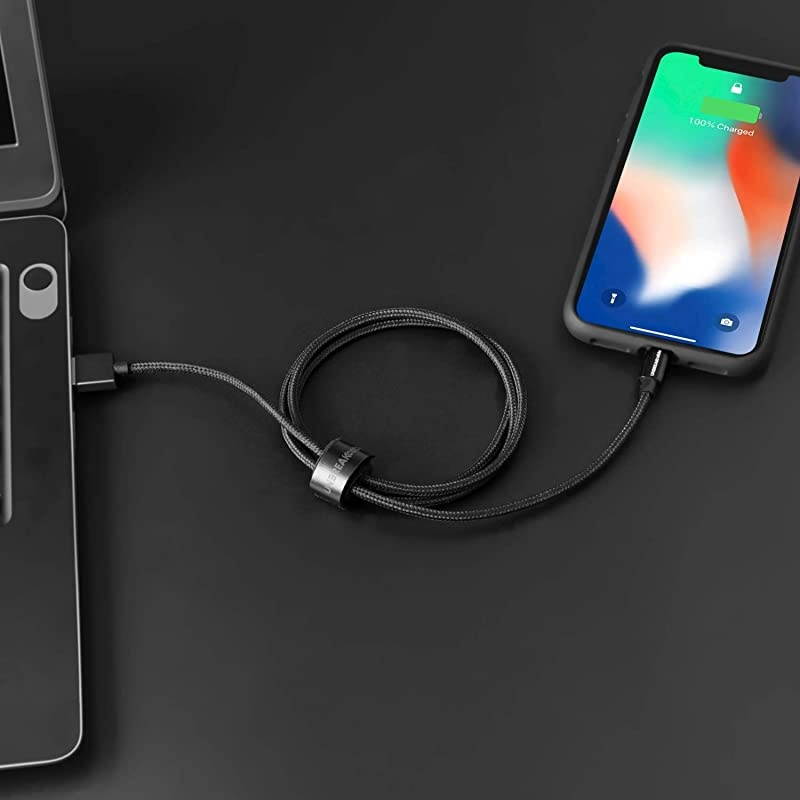 iPhone Charger Cable 2M66 ft Apple MFi Certified Nylon Braided USB to Lightning Fast Charging Cord Compatible with iPhone 1111 Pro11 Pro MaxXXSXS MaxSE 2020 iPad iPodBlack