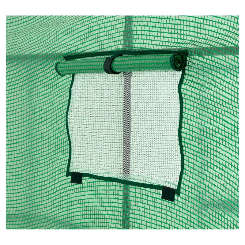 Large Heavy Duty Walk - In 2 Tier 8 Shelf Portable Lawn And Garden Greenhouse - Green - Ogrow
