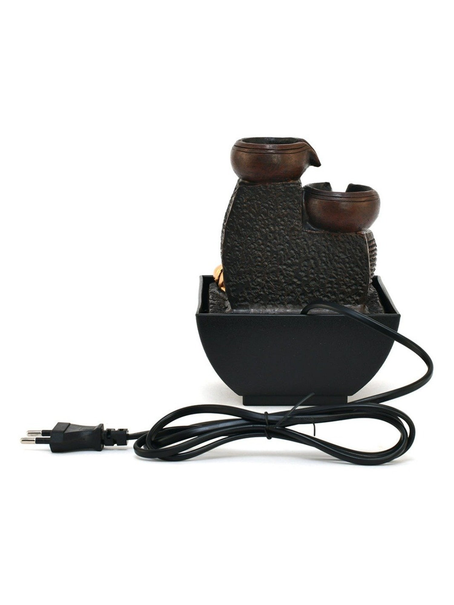 @home by Nilkamal Gold & Brown Resin Meditating Buddha Decorative Water Fountain