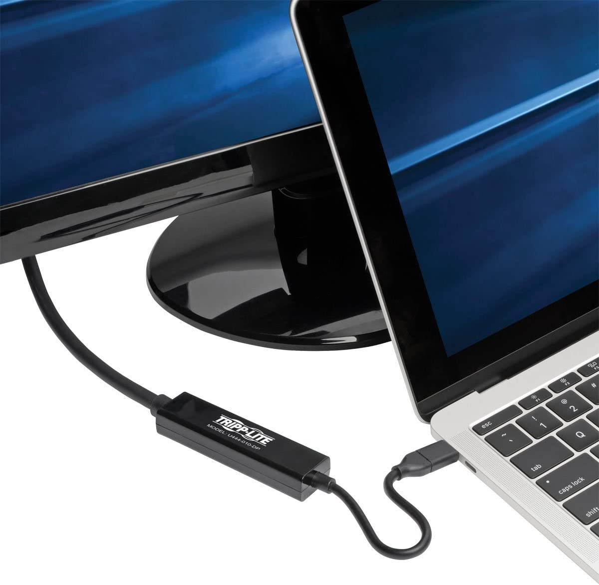 USB C to DisplayPort (M/M) USB 3.1 Gen 1 DisplayPort Adapter Cable Thunderbolt 3 4K @60Hz Black 10 ft. (U444-010-DP)