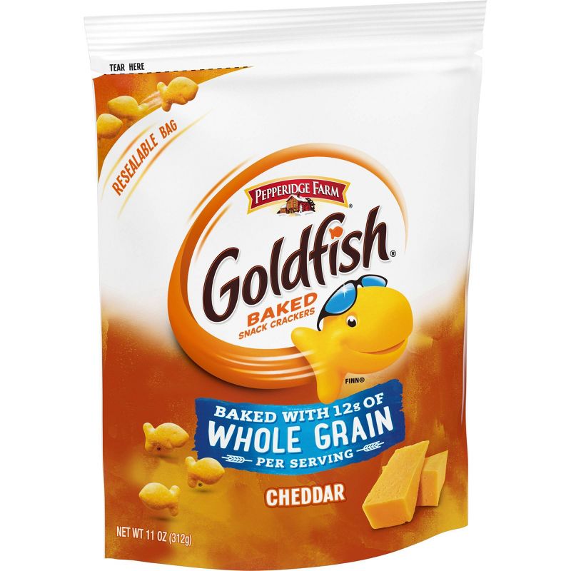 Pepperidge Farm Goldfish Baked with Whole Grain Cheddar Crackers - 11oz Resealable-Bag