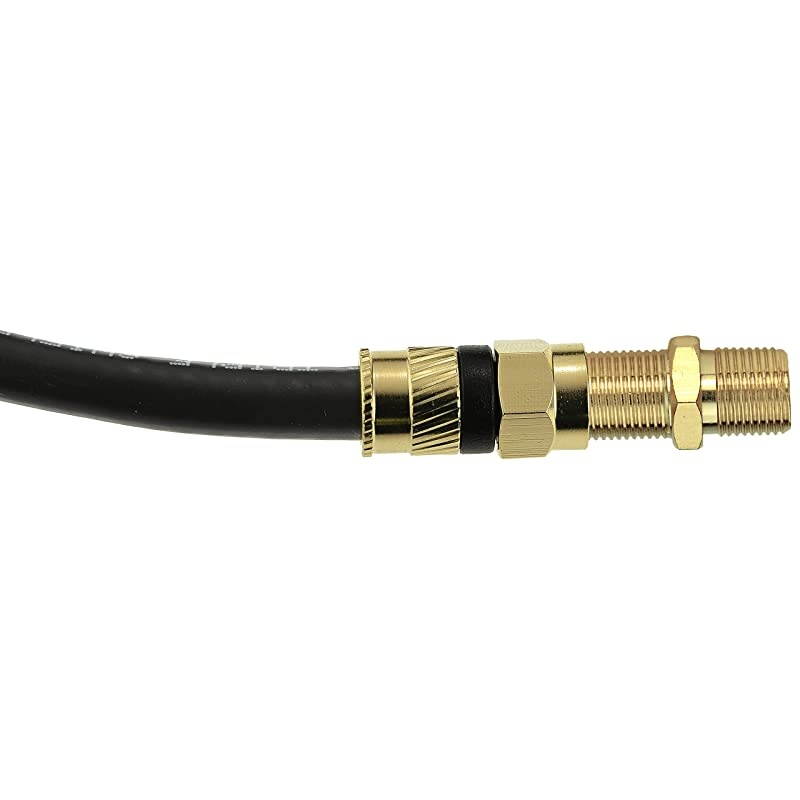 F81 Splice Connector 3GHz Female to Female FType Coaxial Cable Extension GoldPlated 5 Pack Part CONNF81G5PK