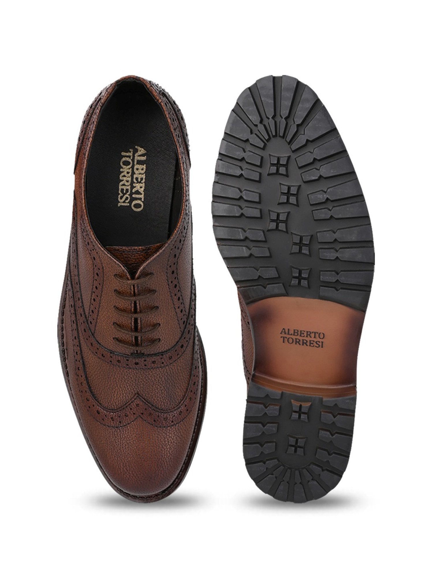 Alberto Torresi Men's Tan Brogue Shoes