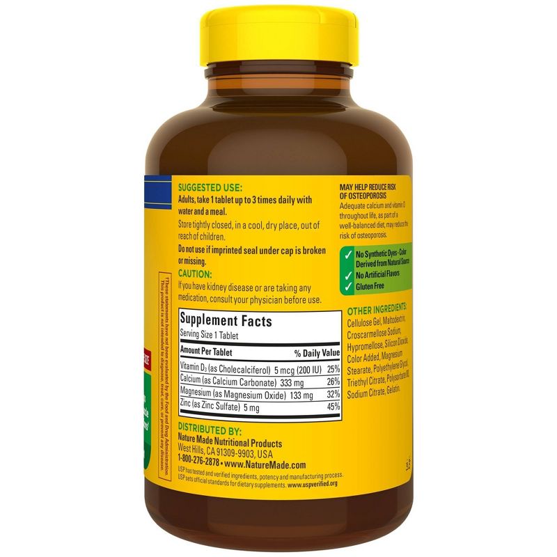 Nature Made Calcium - Magnesium Zinc with Vitamin D3 - 300ct