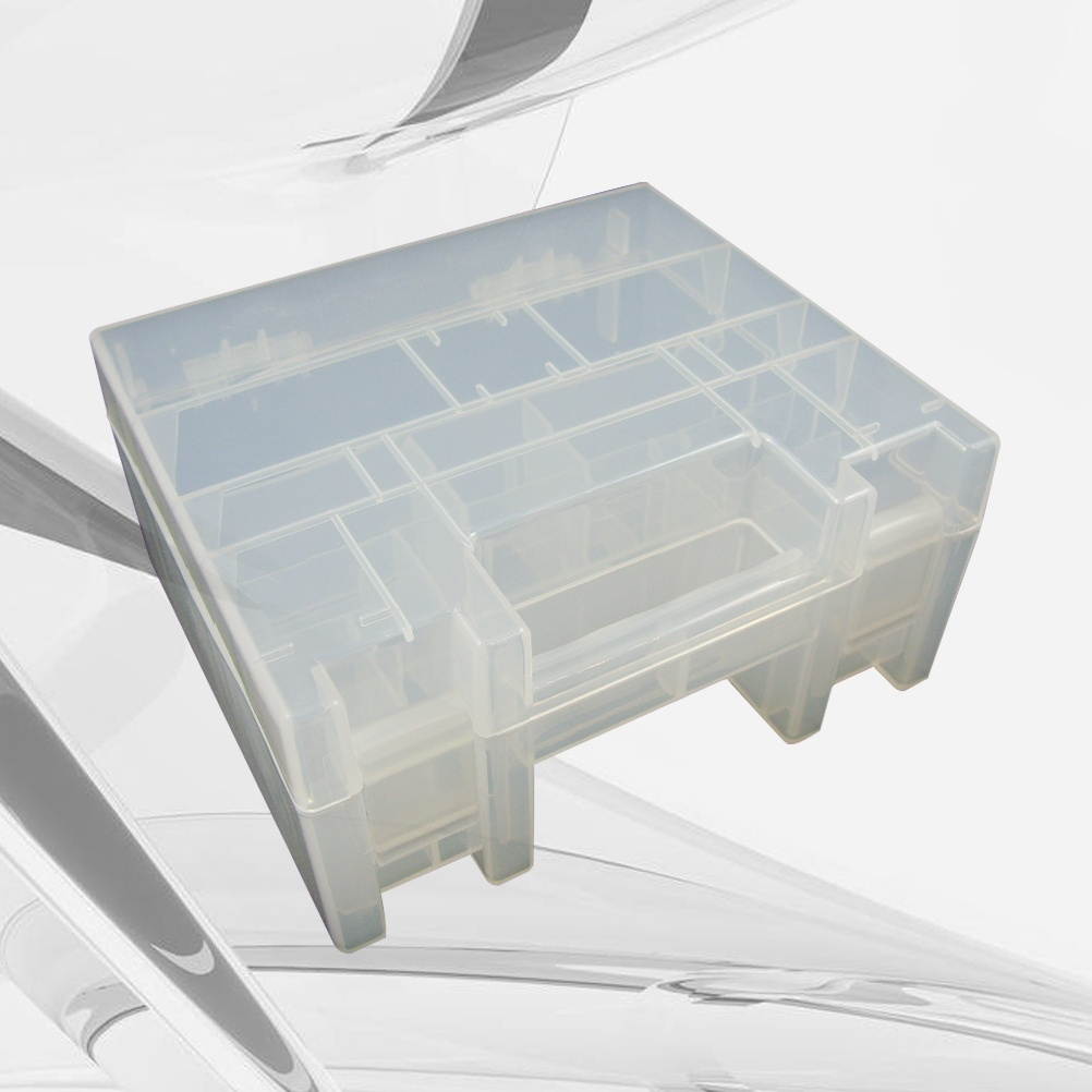 Portable Transparent Battery Storage Case Box for 18650 26650 AA AAA Battery Plastic Battery Holder Container (Transparent)
