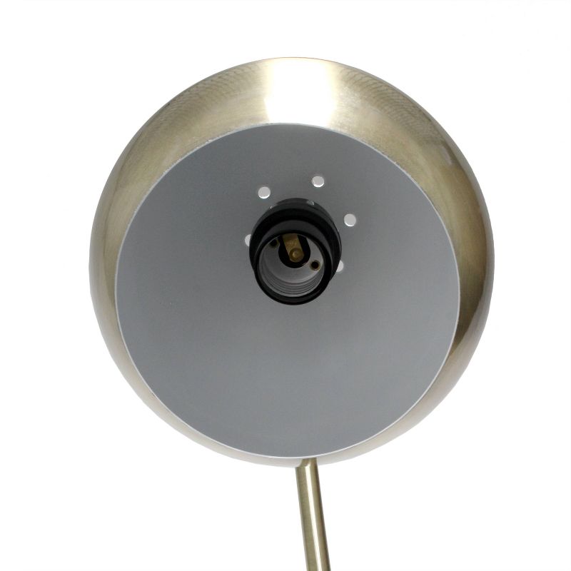 Mid Century Curved Table Lamp with Dome Shade Antique Brass - Lalia Home