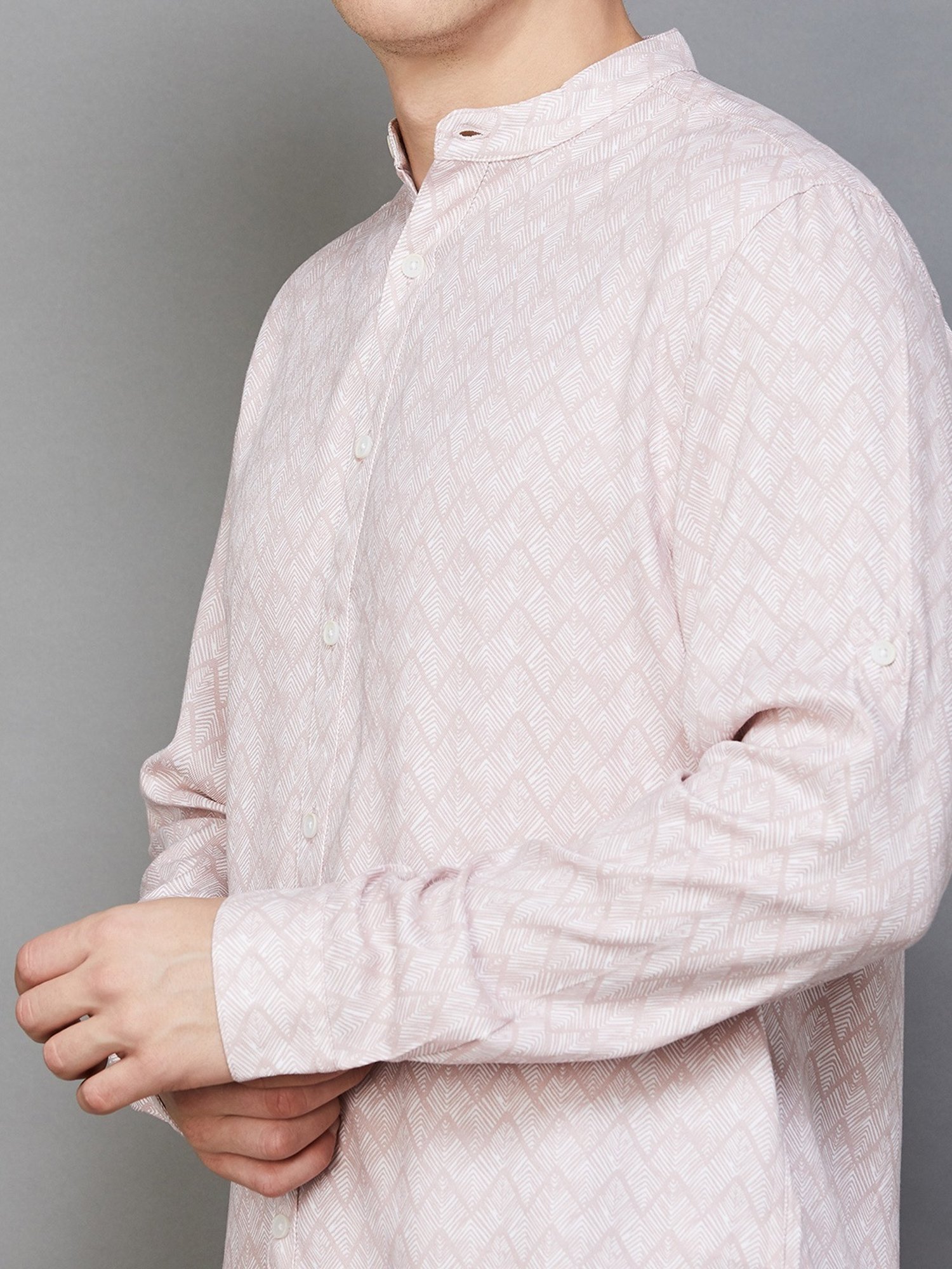 Kuons Avenue Cobalt Blue Slim Fit Denim Shirt