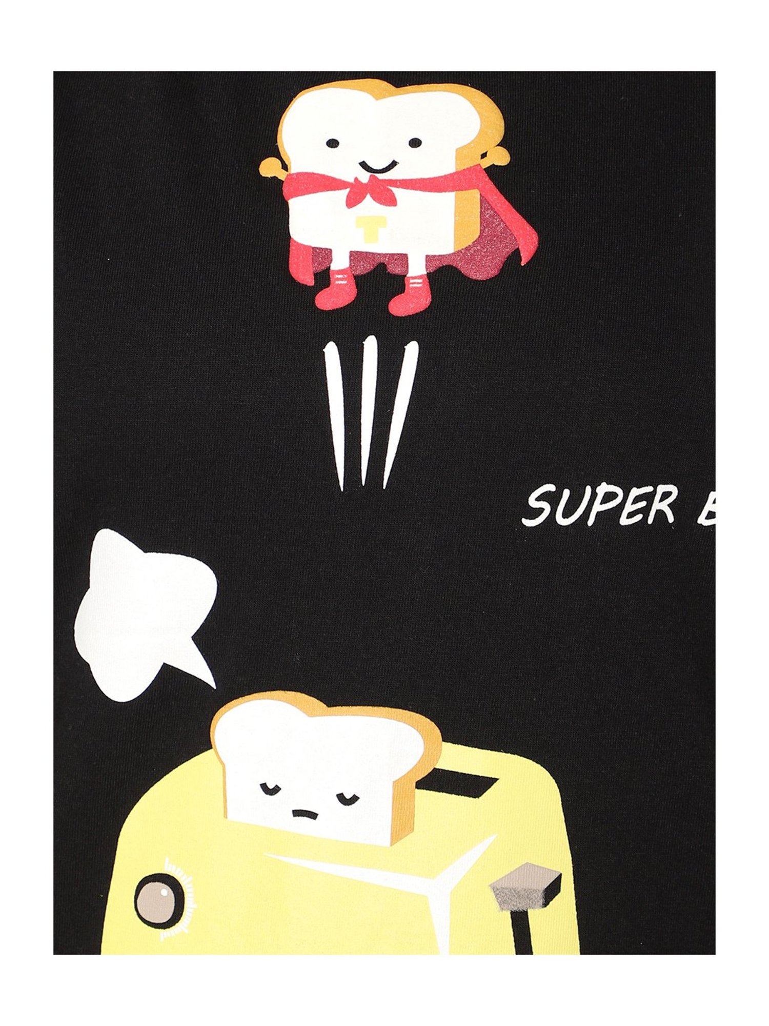 TeenTrums Kids Black Printed T-Shirt