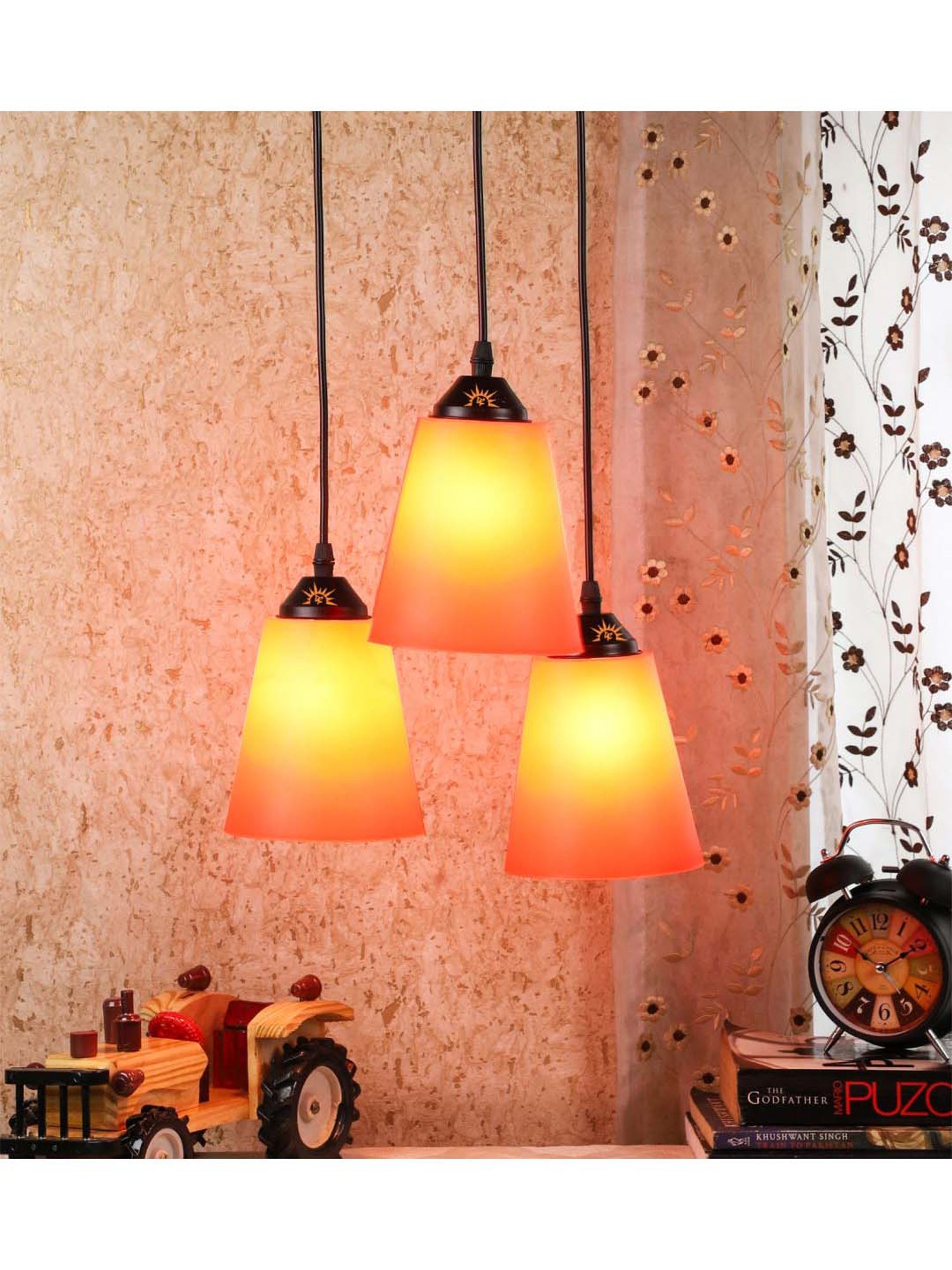 DecorativeRay Red Hanging Light - Set of 1