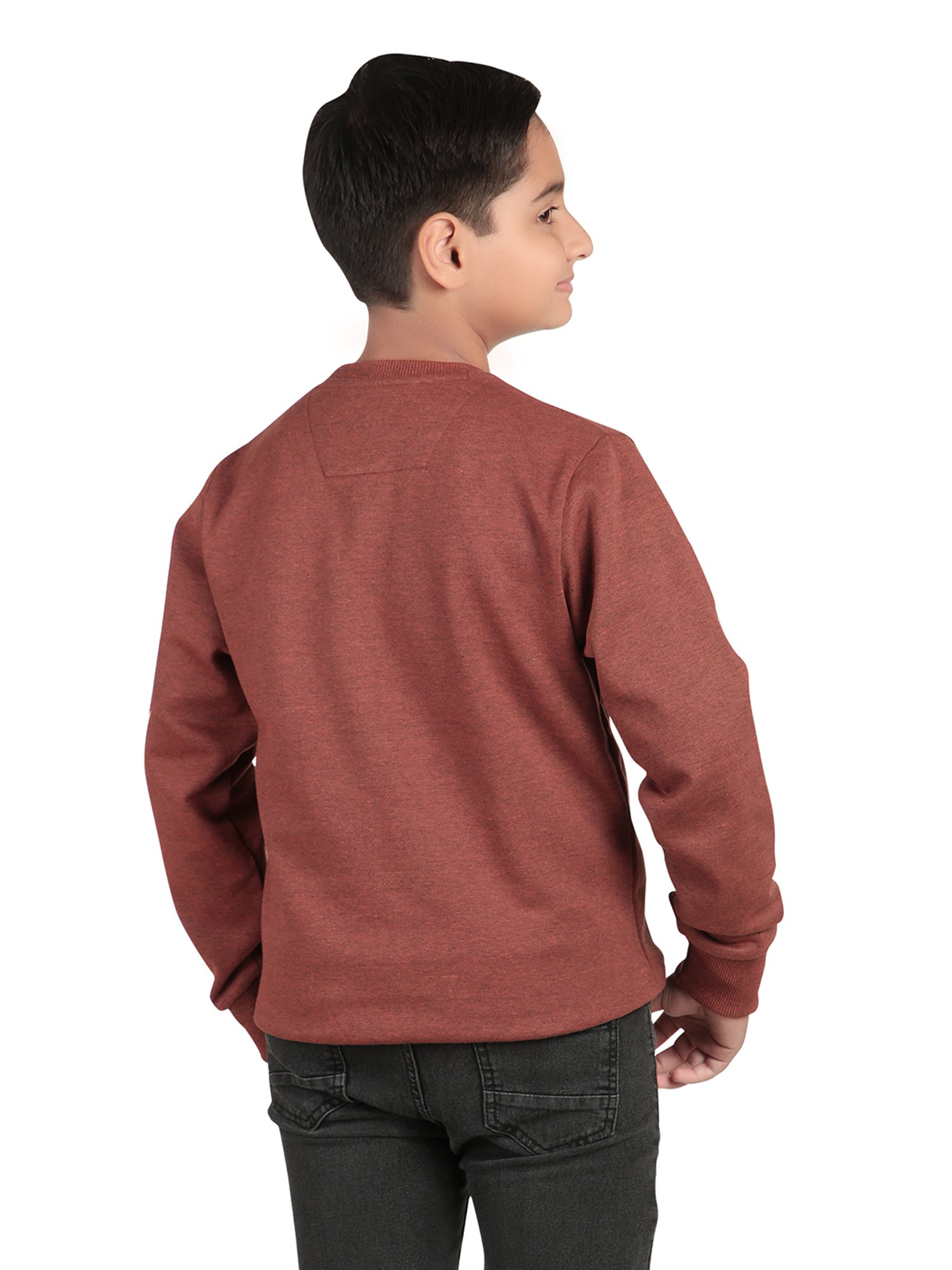 Bodycare Kids Brown Printed Full Sleeves Sweatshirt