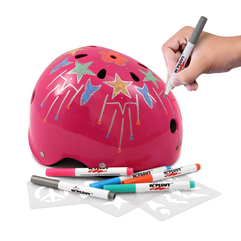 Wipeout Dry Erase Youth 5+ Helmet - Neon Pink