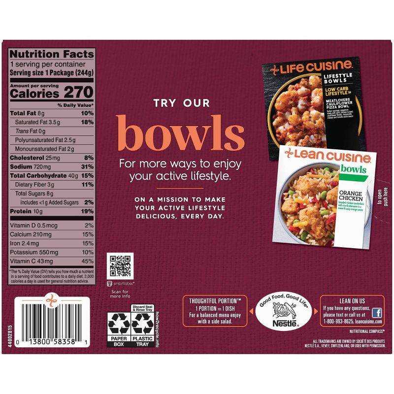 Lean Cuisine Frozen Mushroom Mezzaluna Ravioli - 8.625oz