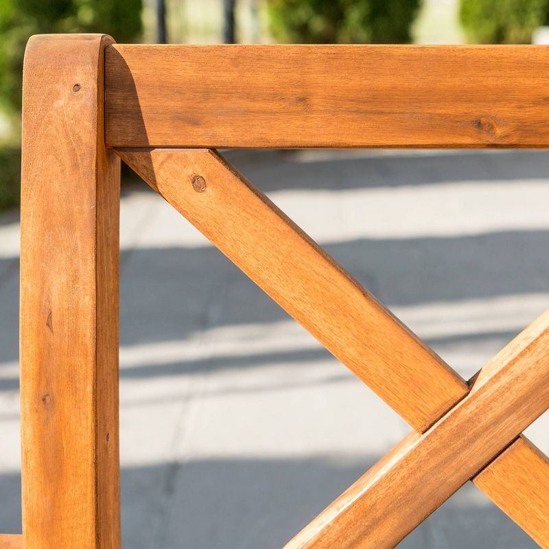 Acacia X Back Chair W/ Cushions 2pk - Brown - Saracina Home