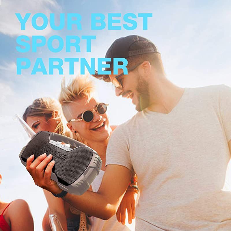 IPX7 Waterproof Bluetooth Speakers 40Hour Playtime Wireless Outdoor Speaker 25W Rich Bass Impressive Sound Stereo Pairing Builtin Mic 100ft Bluetooth LED Lights for Home Party