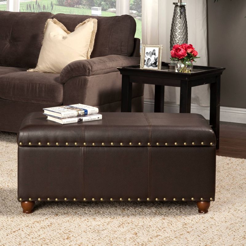 Storage Cocktail Bench Brown - HomePop