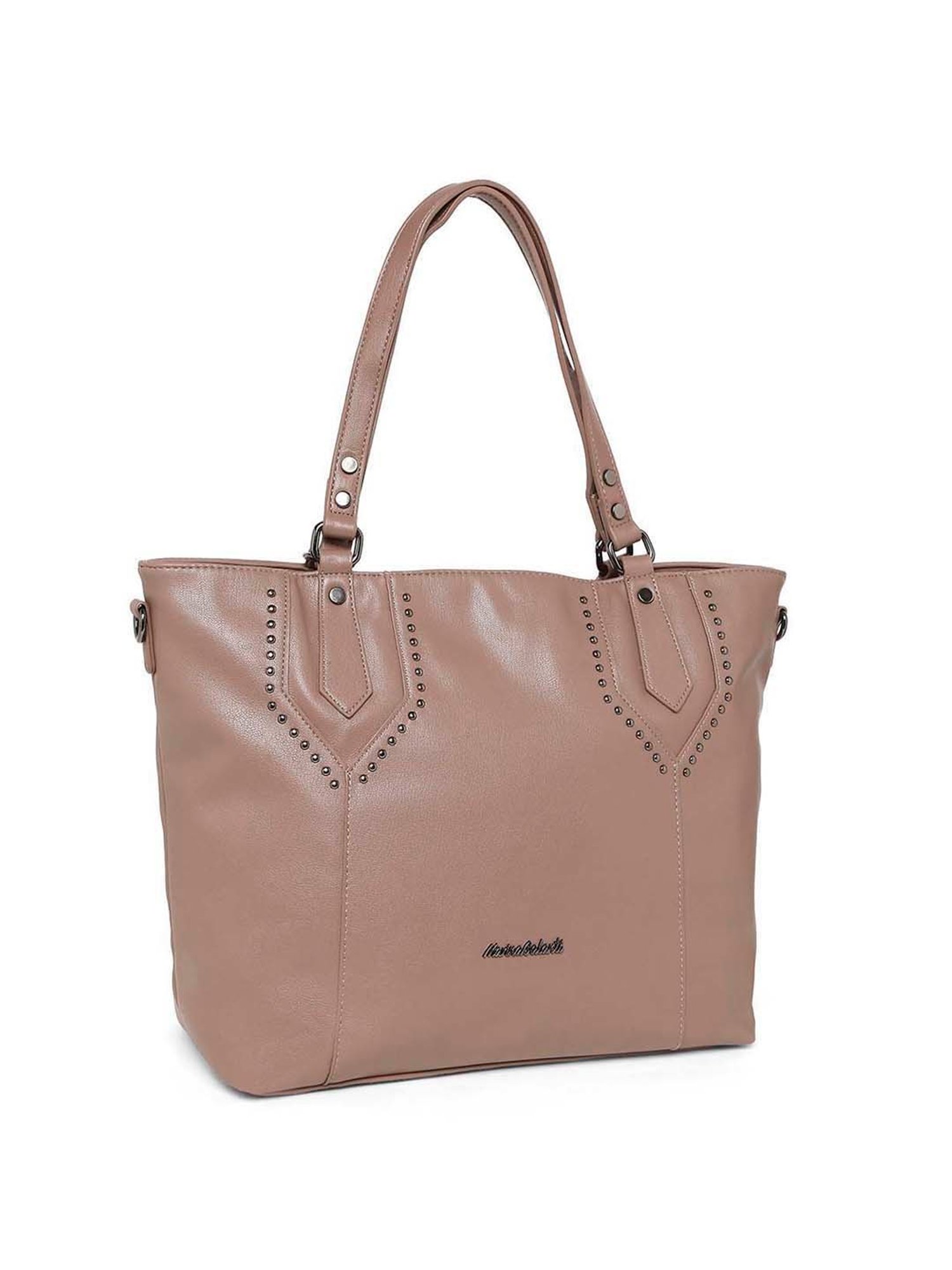 Marina Galanti Pink Rivets Medium Tote Handbag