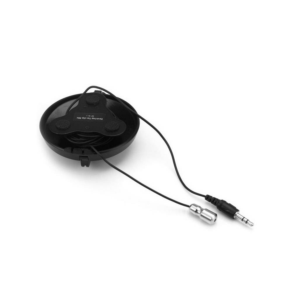 axGear Desktop Microphone 3.5mm Audio Jack w/ Tie-clip for PC Laptop Notebook Skype Voice Record Black