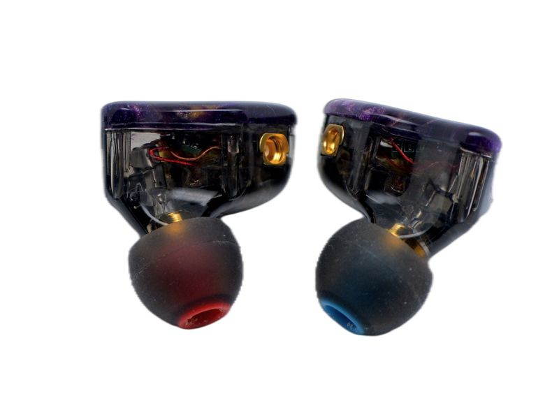 ApeSonic Rain-JET (In Ear Earbuds): Hybrid Balanced Armature & Dynamic Drivers, High Resolution, Synthetic Resin Shell, MMCX Connect - Cable Changeable, Hi-Fi & Premium Sound, Black Marble Color