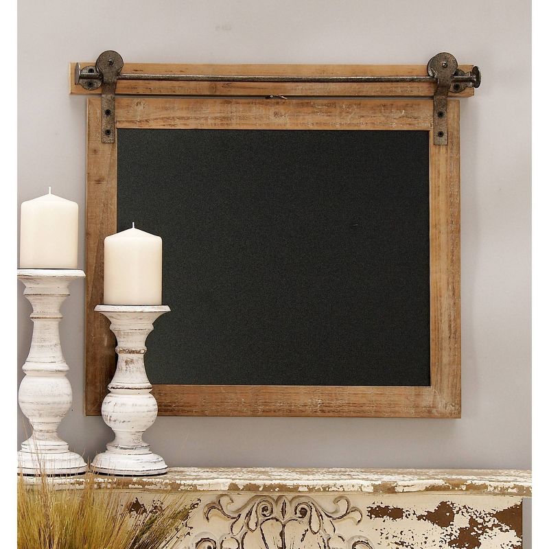 17" x 21" Farmhouse Wood and Metal Wall Chalkboard - Olivia & May
