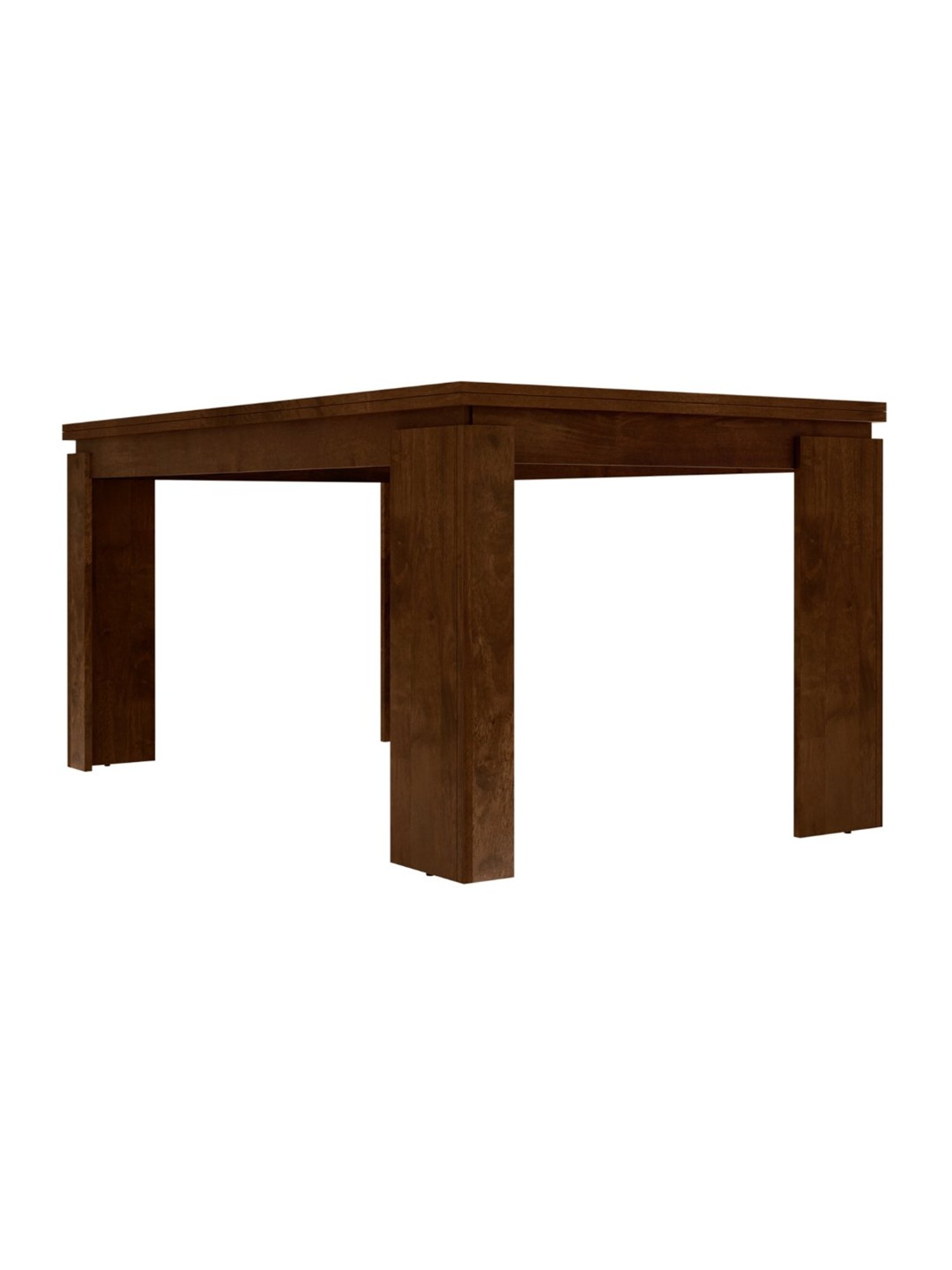 Godrej Interio Holly Dark Brown Rubber Wood 6 Seater Rectangular Dining Table