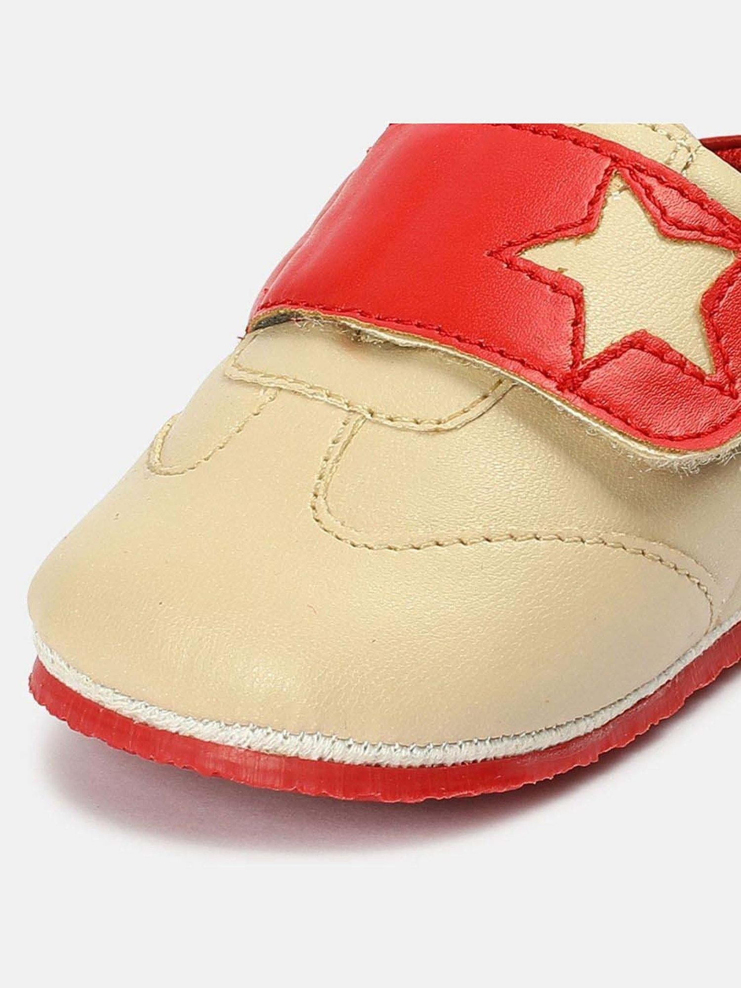 MINIKLUB Girls Cream & Red Casual Wear Shoe