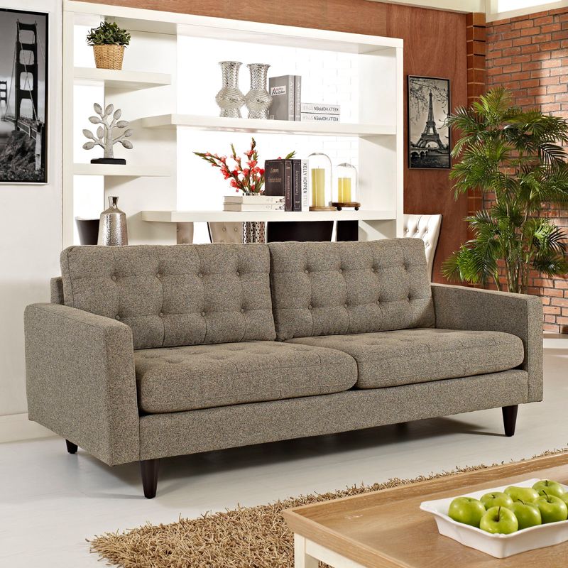 Empress Upholstered Sofa Oatmeal - Modway